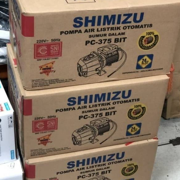Shimizu Pompa Air Sumur Dalam Jet Pump Jet Pam PC 268 30M PC 375 40M Tanpa Tabung