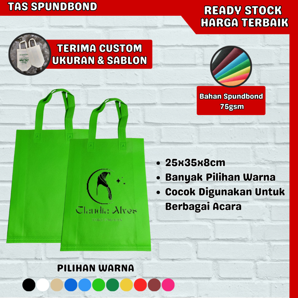 

Tas Spunbond Custom Tas Handle Tas Wisuda Tas Desain Tas Sablon