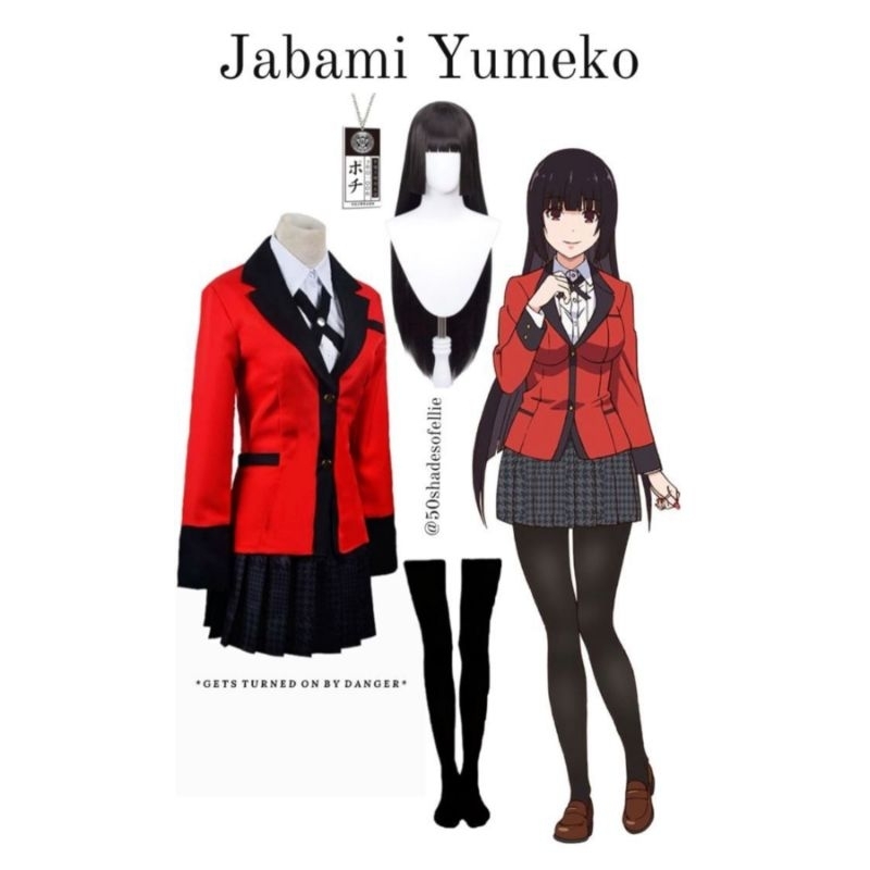 Costume Cosplay Anime Kakegurui Jabami Yumeko (Ex Rent)