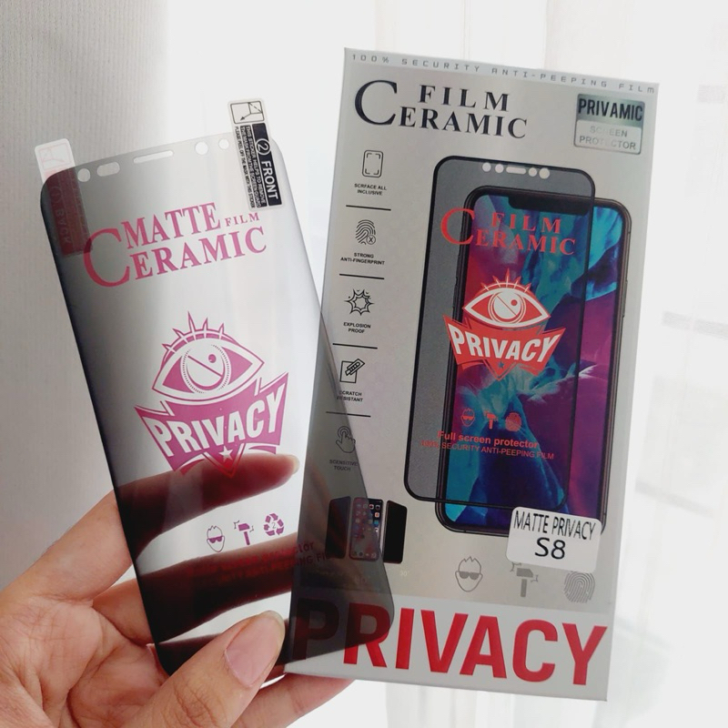 Ceramic spy matte privacy anti intip khusus tipe samsung S7 edge S8 S8+ S20 S20ultra S24 ultra note 