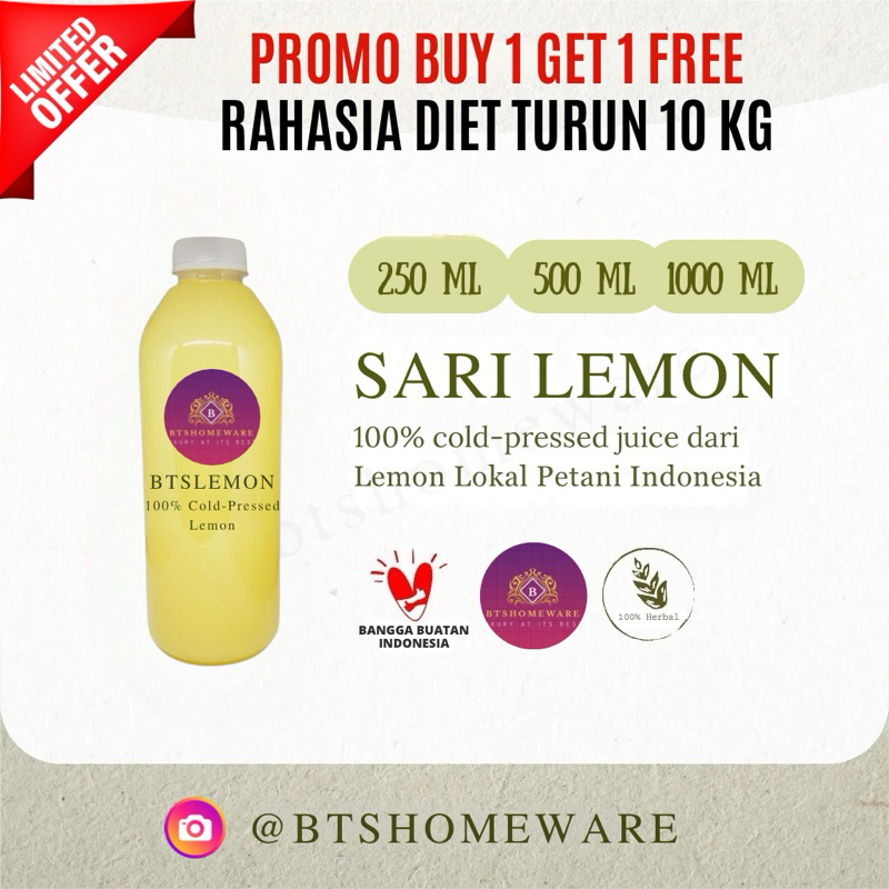 

SARI LEMON 500ML Cold-Pressed Juice 100% / SARI LEMON FRESH / SARI LEMON CALIFORNIA / SARI LEMON PURE / AIR LEMON / AIR LEMON ORIGINAL / JUS LEMON / SARI LEMON / SARI LEMON DARI BUMI / LEMOVITA / SARI LEMON GEMELI LEMOVITA NUTRILOGY OFFICIAL BEORGANIK