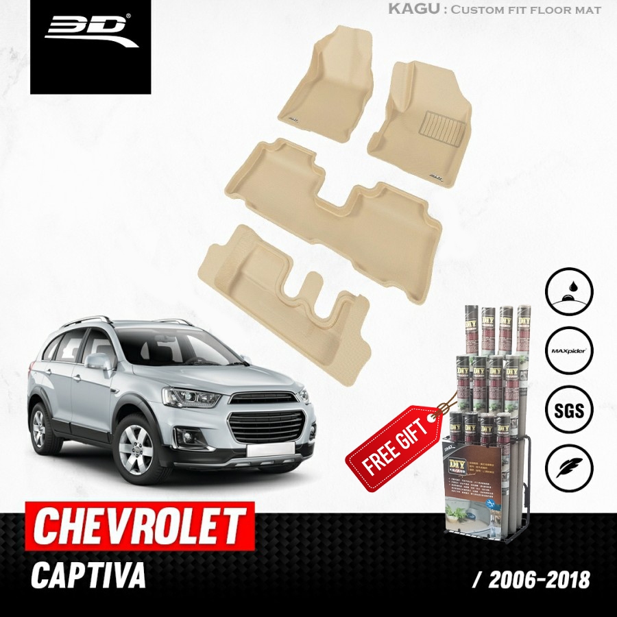 Karpet Mobil 3D KAGUMAT Original CHEVROLET CAPTIVA 2011-2018