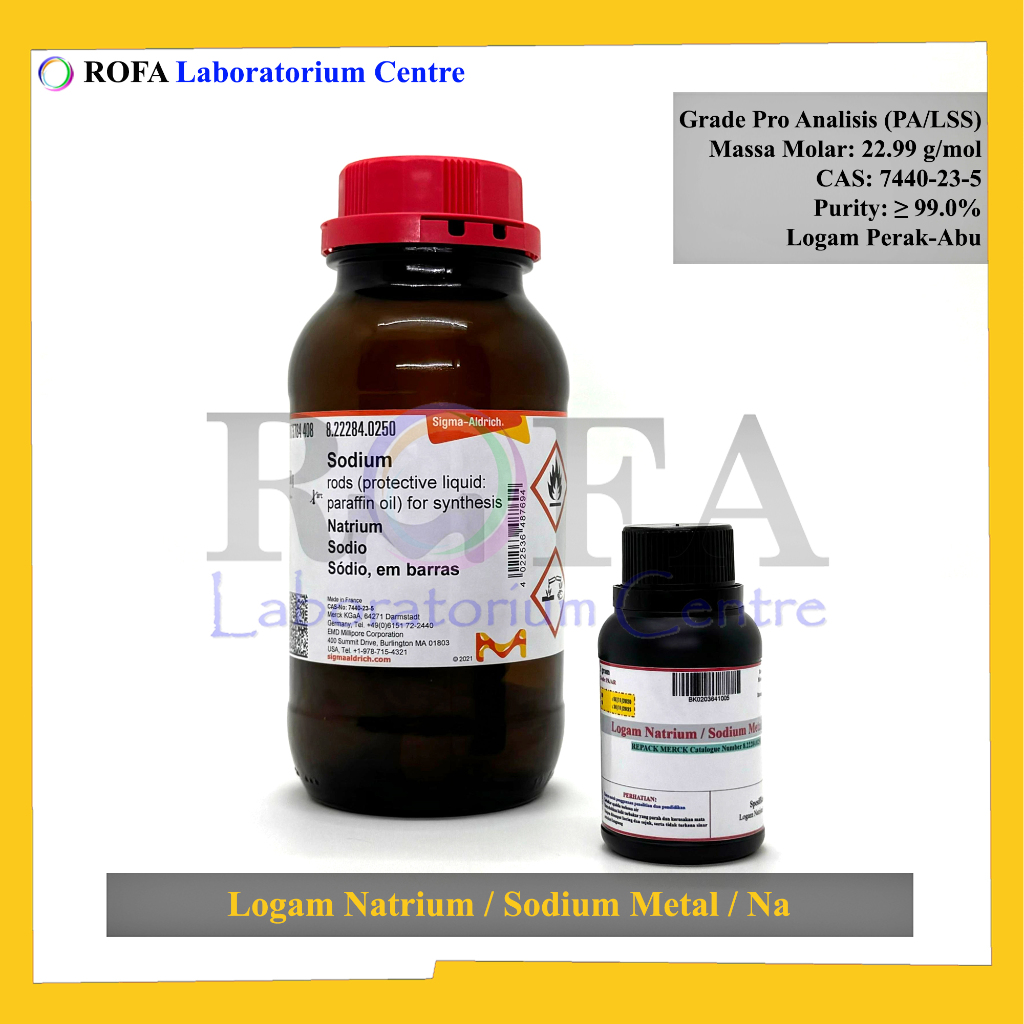Logam Natrium / Sodium Metal / Na Pro Analisis Eceran 5 Gram