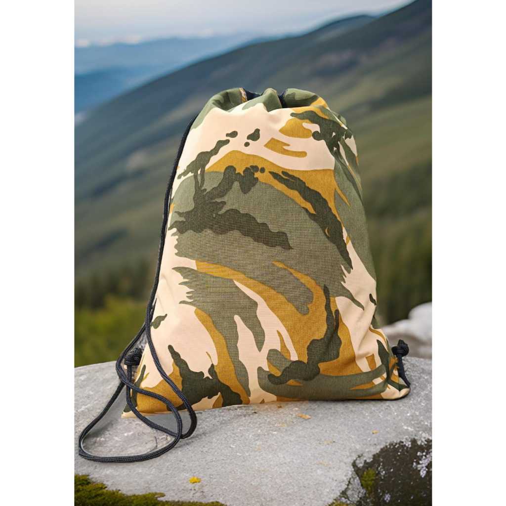 New Arrival Tas Serut Backpack Traveling Drawstring Bag Sepatu Original Motif Loreng tas serut pria