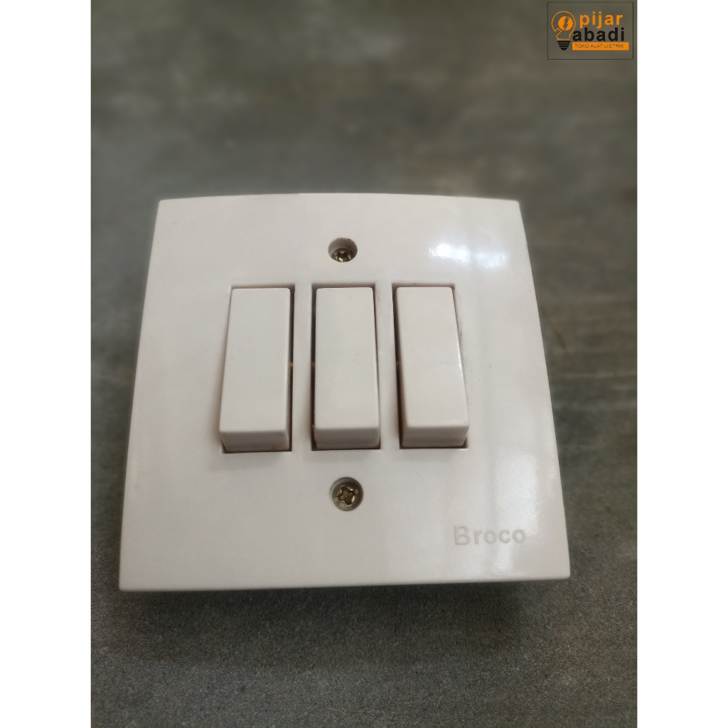 SAKLAR TANAM ISI 3 BROCO IB/TRIPLE SWITCH INBOW
