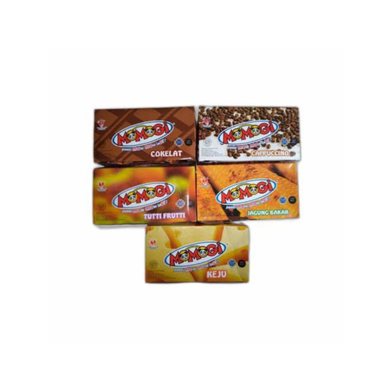 

Momogi snack stik @4gr ( 1 karton isi 10box x 20pcs = 200pcs )