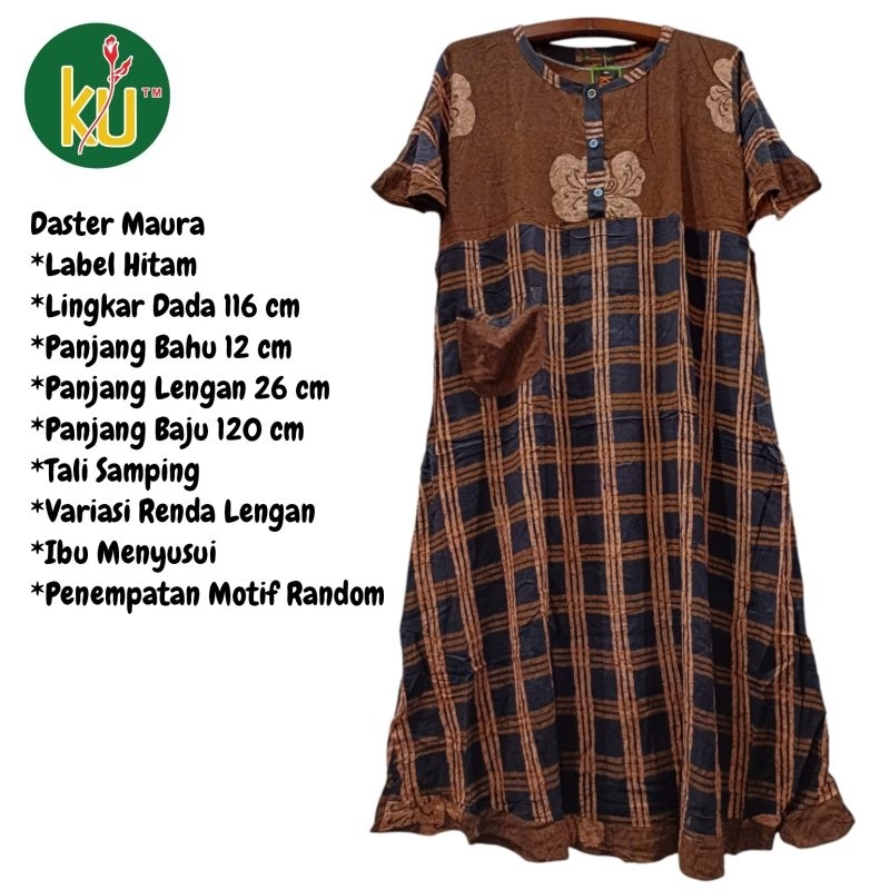 Daster Maura Label Hitam Kencana Ungu
