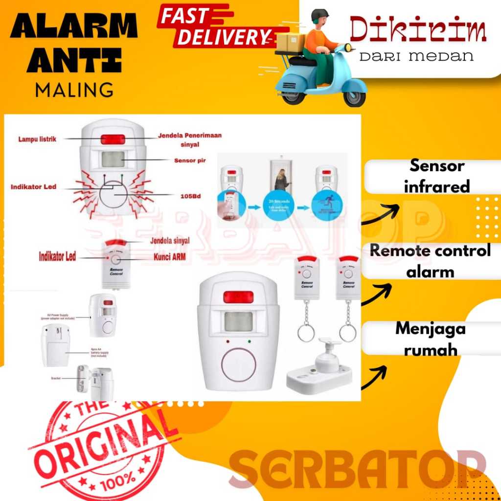 Alarm anti maling rumah alarm pintu anti maling alarm rumah anti maling sensor gerak alarm rumah sen