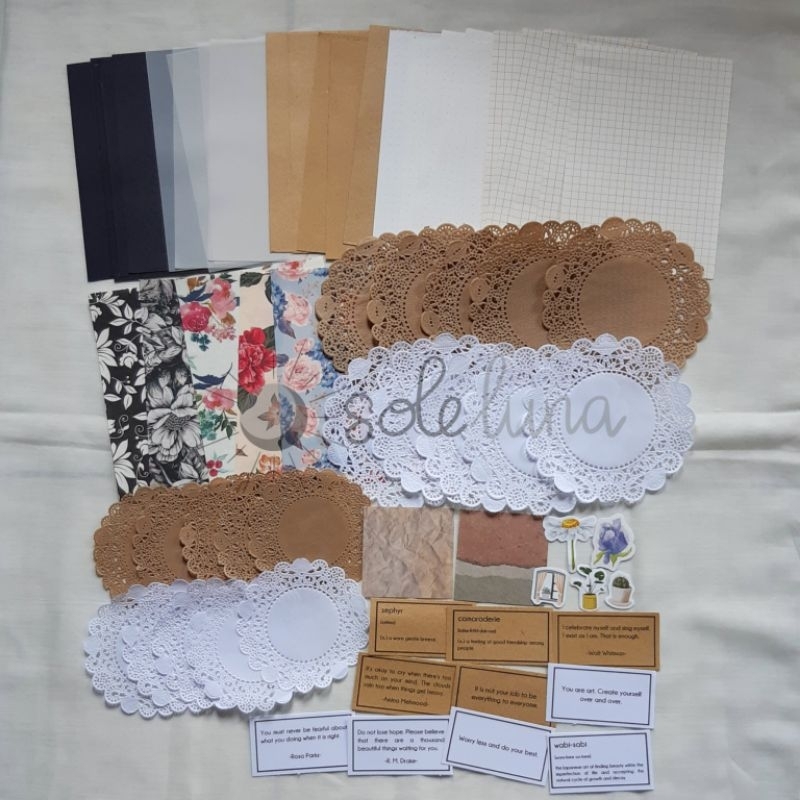 

JOURNALING KIT/SCRAPBOOK KIT 67 PCS DAN 134 PCS - EARTH SET