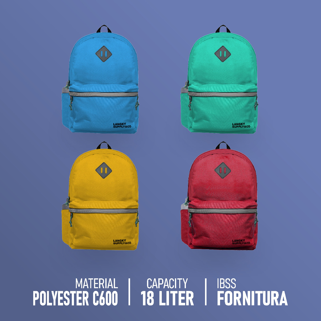 Tas Sekolah Smp Sma Ransel Laptop Pria Wanita Distro Simple Kuat Langky IBSS Fornitura