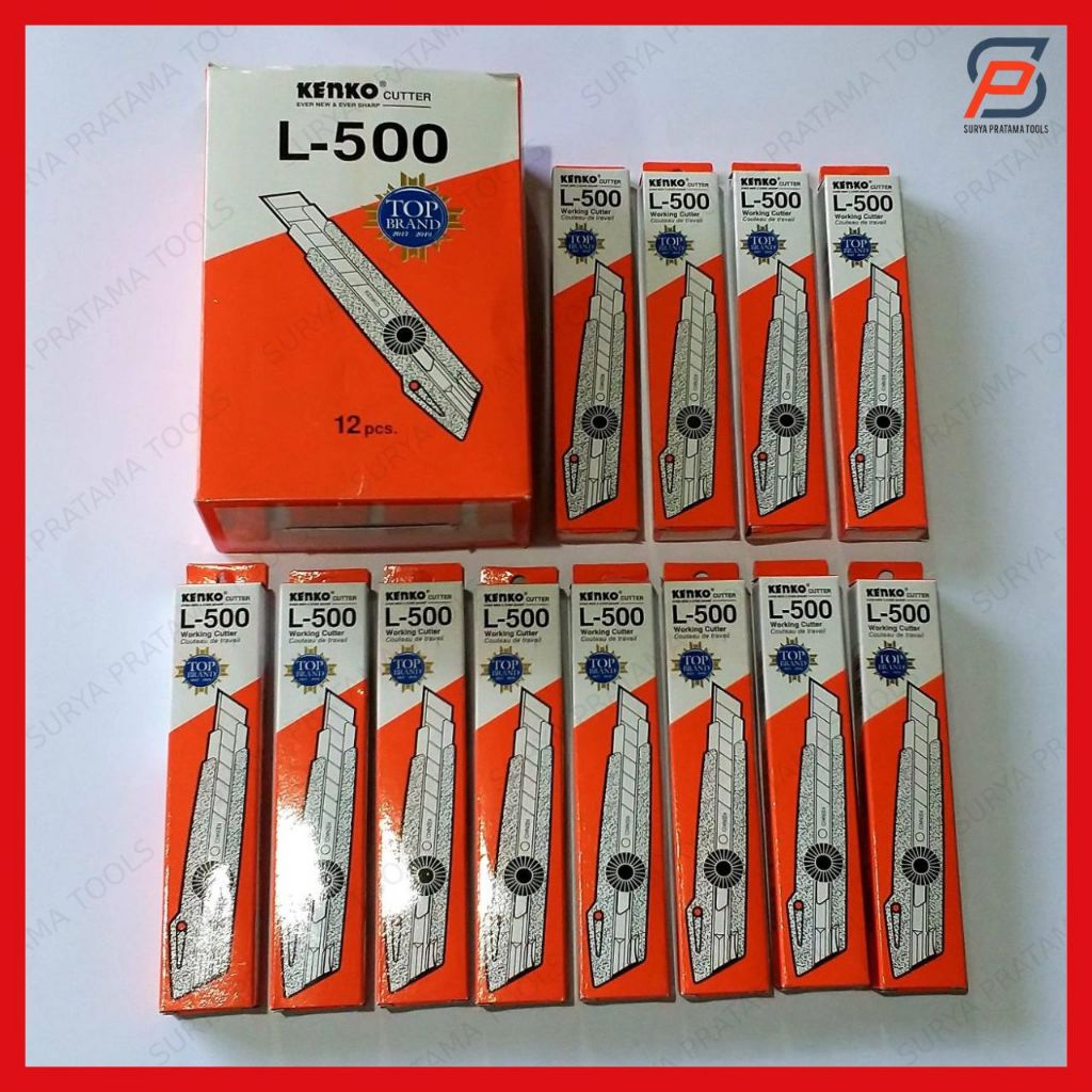 

Cutter Besar Kenko L500 12 Pcs / Pisau Cutter Besar Kenko L-500