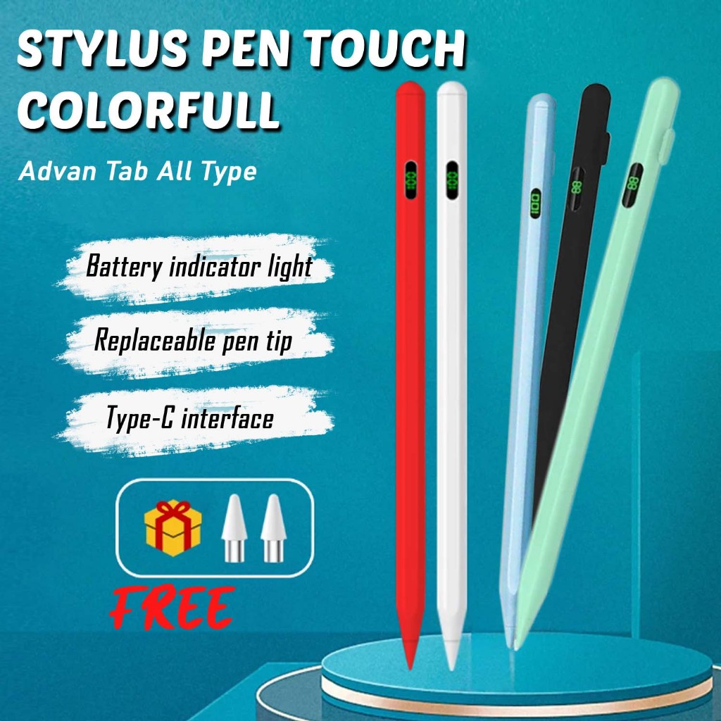 Stylus Pen Advan Tab VX Lite Xtab Sketsa 1 2 3 Touch Pen Universal Magnetic Colorfull LED Display Ba