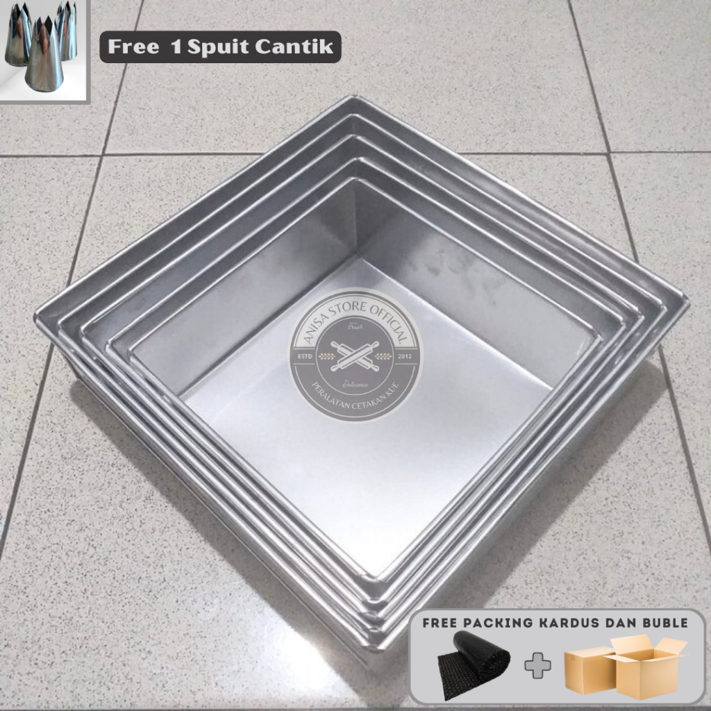 Loyang Bolu Kotak / Loyang Kue Segi Empat / Lengser Kotak / Lengser Persegi / Loyang Lapis Legit Kot