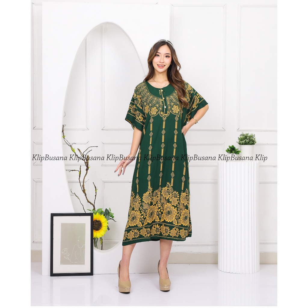 Baju Daster Dress Kimono Piyama DESSY Busui Kancing Depan Dada Tidur Remaja Wanita Busui Bumil Motif