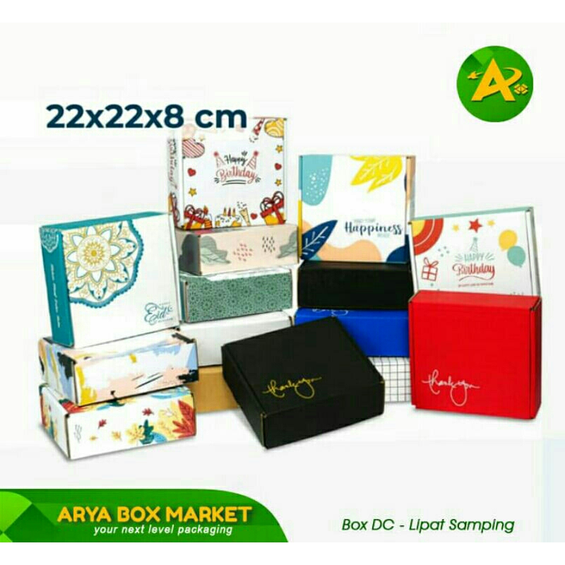 

Box Nasi 22x22x8cm Kardus/Polos/Karton/Hampers/Baju/Packing
