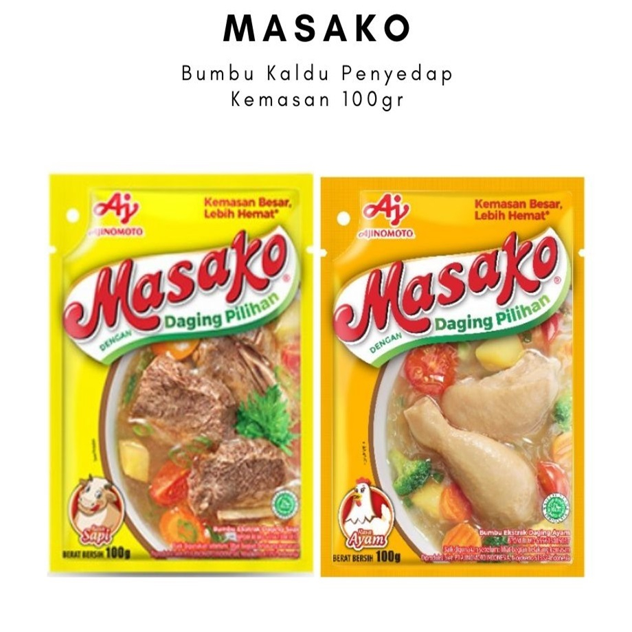 

Masako 100gr Ayam / Sapi Bumbu Kaldu Penyedap