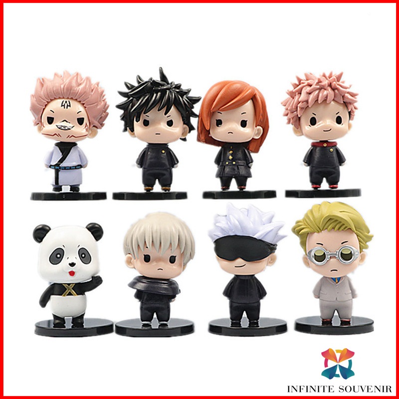 527. Pajangan Jujutsu Kaisen Figure Anime Chibi Gojou Satoru Itadori Fushiguro Patung Jujutsu