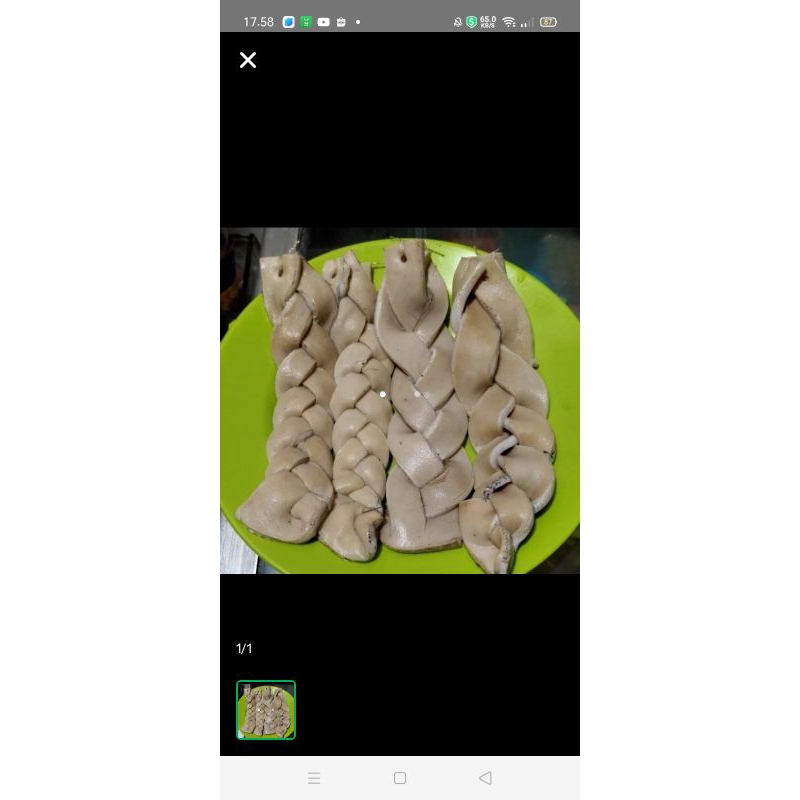 

kulit sapi kepang tanpa rambut 500 g