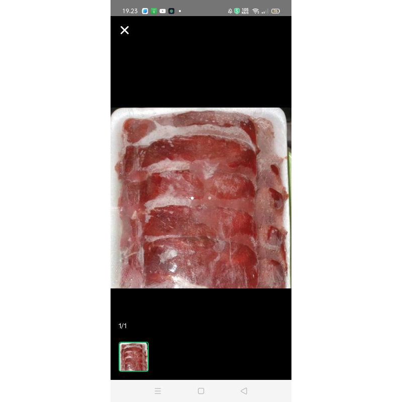 

Daging sapi slice tipis minim lemak