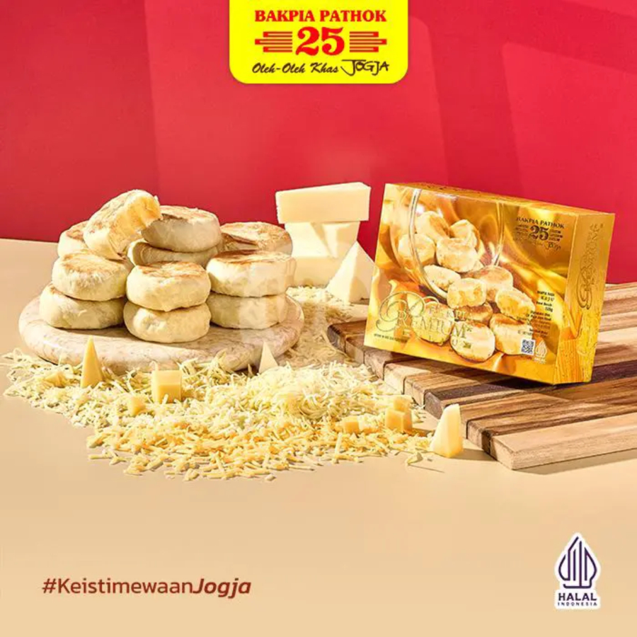 

[COD] Bakpia Pathok 25 Original Kemasan Vacuum Vakum Rasa Keju Isi 15pcs/kotak