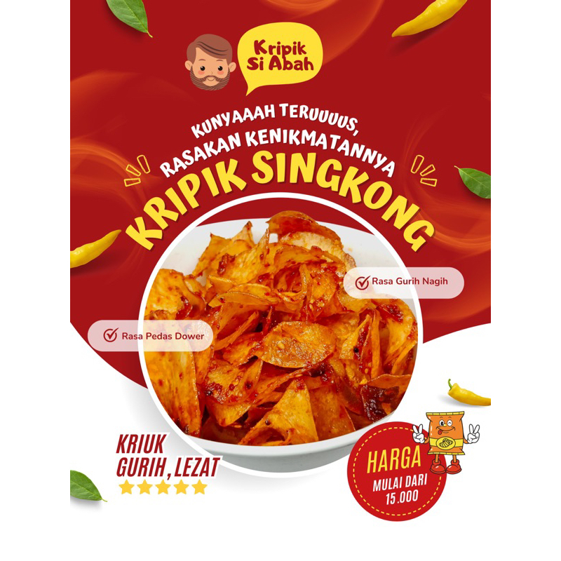 

Keripik Singkong Pedas Gurih 1 KG