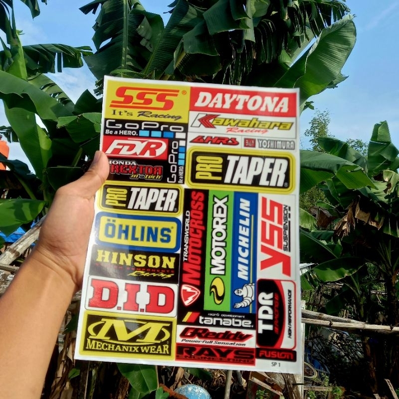 Stiker Sponsor SSS Stiker Racing Sponsor Stiker Tangki Stiker Motor