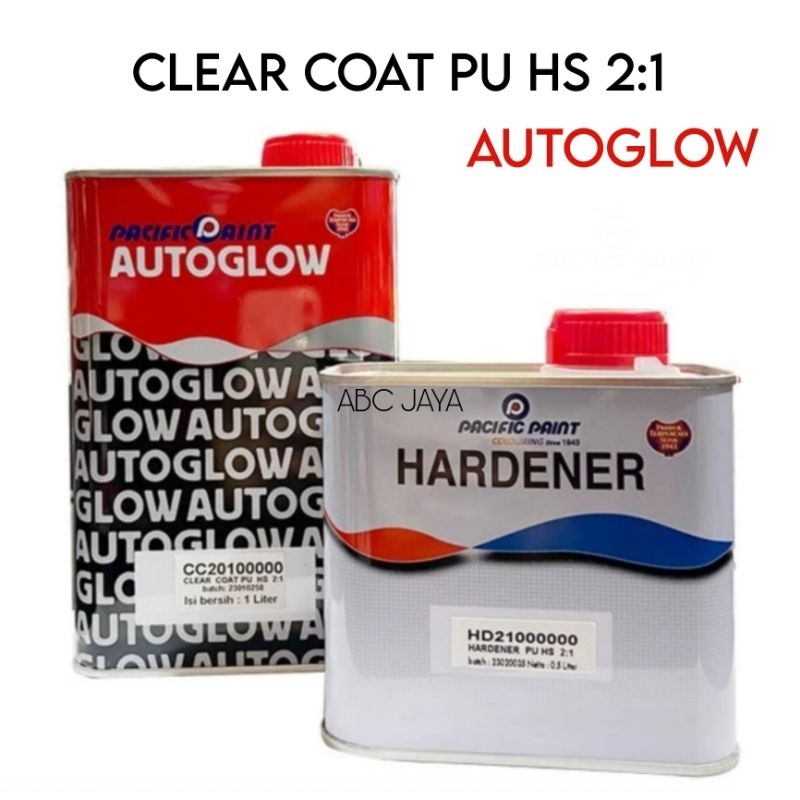 Cat Clear Coat PU HS 2:1 AUTOGLOW CC 2010 1Kg + Hardener Anti Gores Clir Klir Pernis Vernis