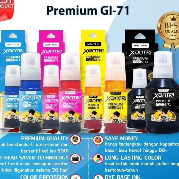 Gilagilaan Tinta Canon Compatible GI71 GI71 GI 71 gi71 Printer G12 G22 G32 G36 Tinta Refill Print Or