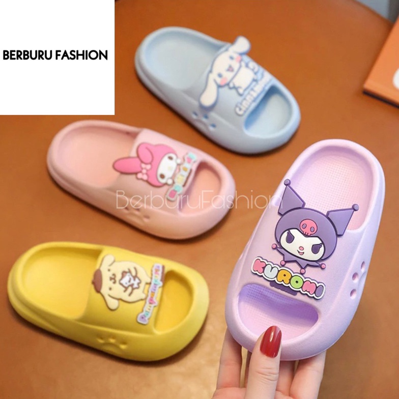 Sandal Slop Anak Melody Kuromi Cinnamoroll Hello Kitty l F1E2