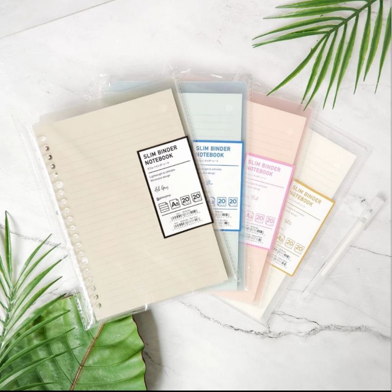 

Slim Binder Notebook A5 B5 Bisa di Refill bisa diputar 360 derajat