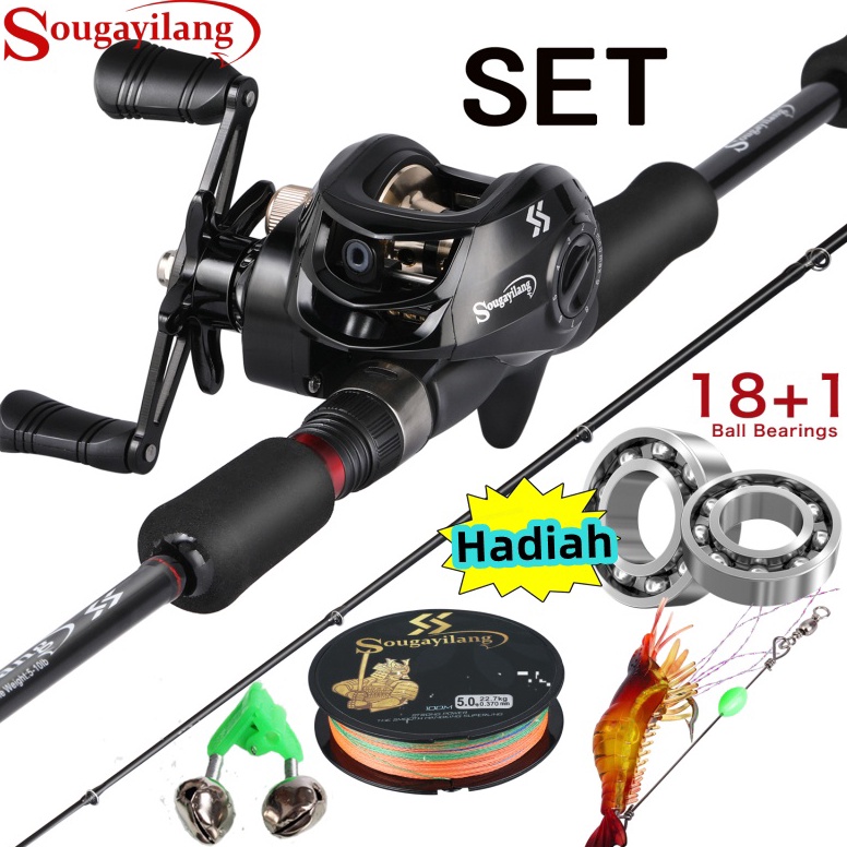 BEST SELLER Sougayilang Joran Pancing Set 18m 21m Joran Dan 181BB 721 Reel BC Joran Casting Set Jora