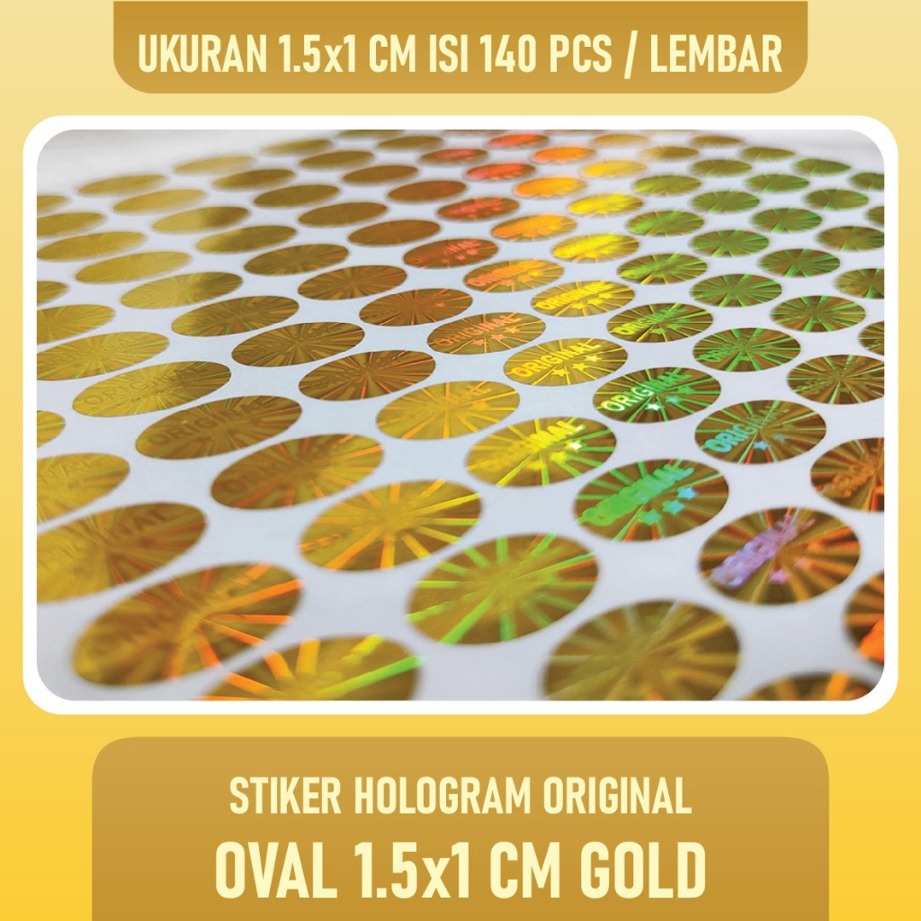 

Stiker Hologram Original OVAL 1.5x1CM _ BINTANG 3 GOLD