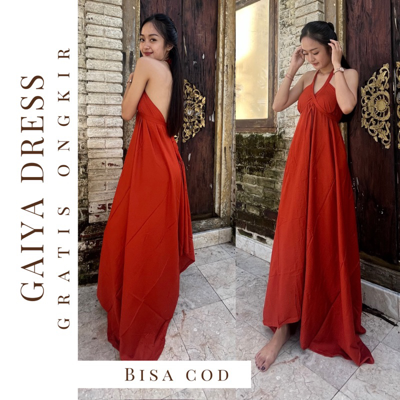 Longdress Dress Maxi Long Dress Maxi Dress Dress Panjang Backless Dress Dress Pantai Bali Long Dress