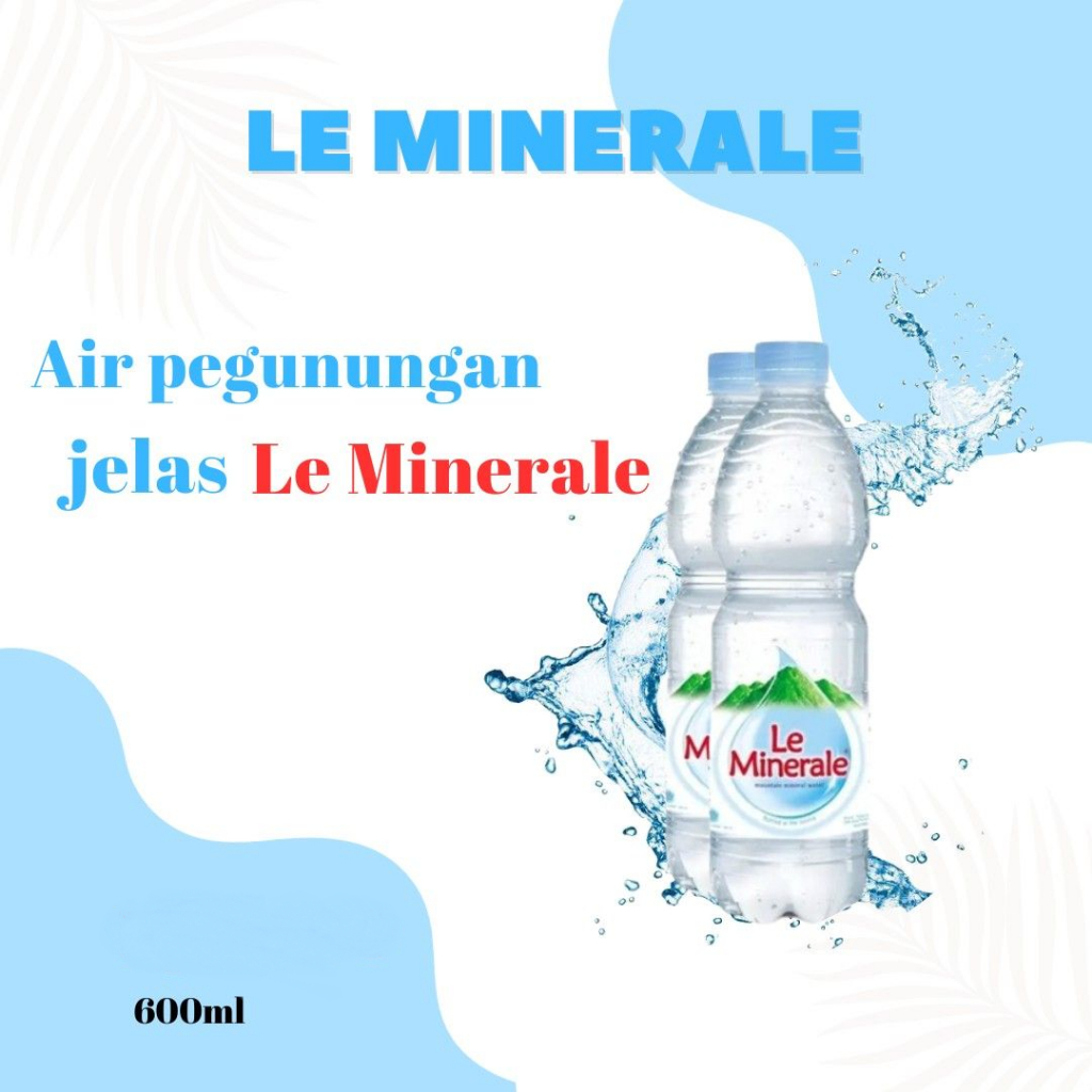 

Le Minerale Air MInum Mineral 600 ml Botol. Exp LAMA