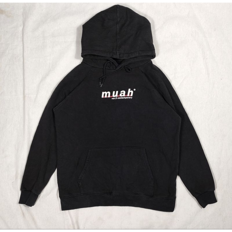 Hoodie MuahMuah Hitam Second