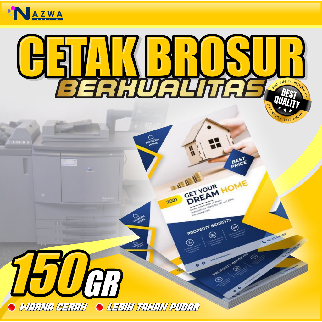 

Cetak Brosur - Flyer Promosi - TIDAK LUNTUR - BAHAN CERAH GLOSSY