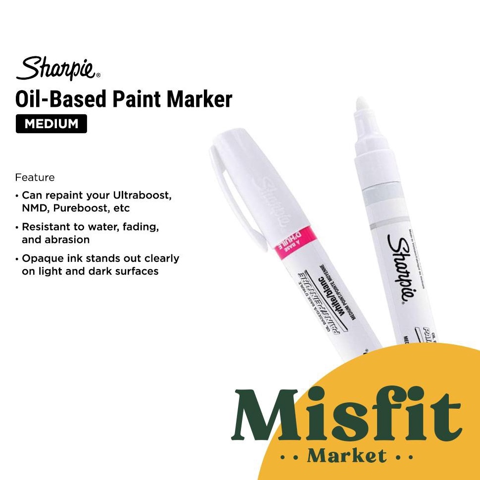 

Sharpie Oil Based Marker White Black Medium Point Ultra boost NMD Yeezy Paint Permanent Permanen KODE N9U5