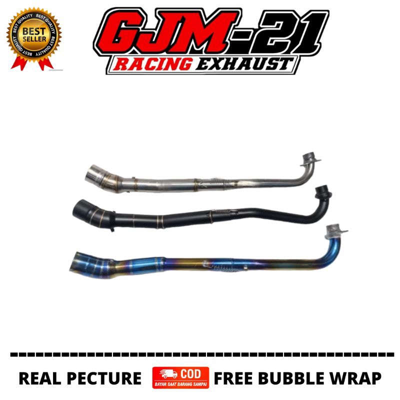Leher knalpot blue, Titan, Black koting, Original produk Gjm Racing 21, Vega ZR,Jupiter Z1,Supra x 1