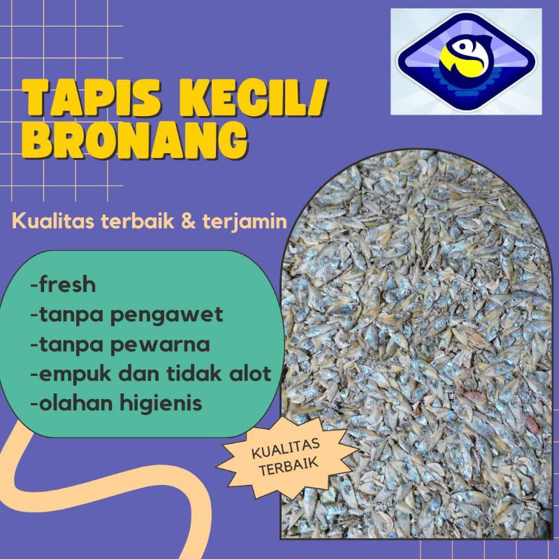 

Ikan Asin Tapis Kecil / Bronang / Samadar Rebus Berat 250g 500g 1kg