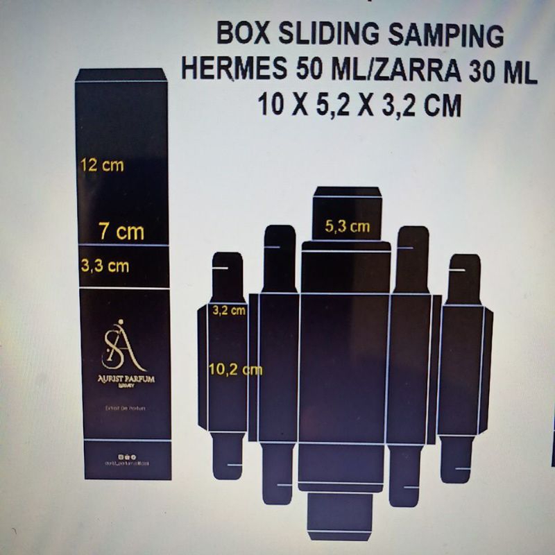 

Box Sliding Samping Coco Herm3$ 50 ml/Zarra 30 ml Cetak Merk min.200 pcs