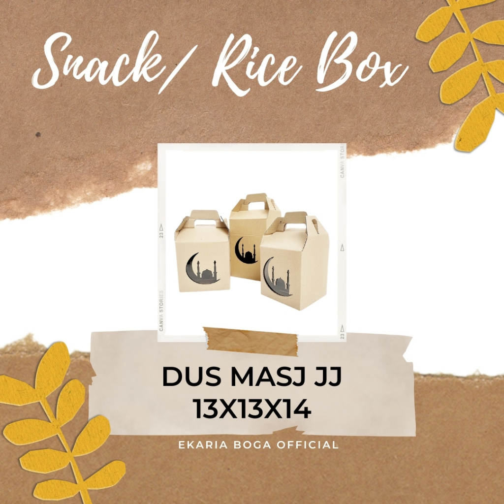 

SNACK BOX/ RICE BOX | KARDUS | GABLE BOX | DUS TOPLES | HAMPERS | PARCEL | JINJING | LEBARAN | DUS MASJ JJ 13X13X14