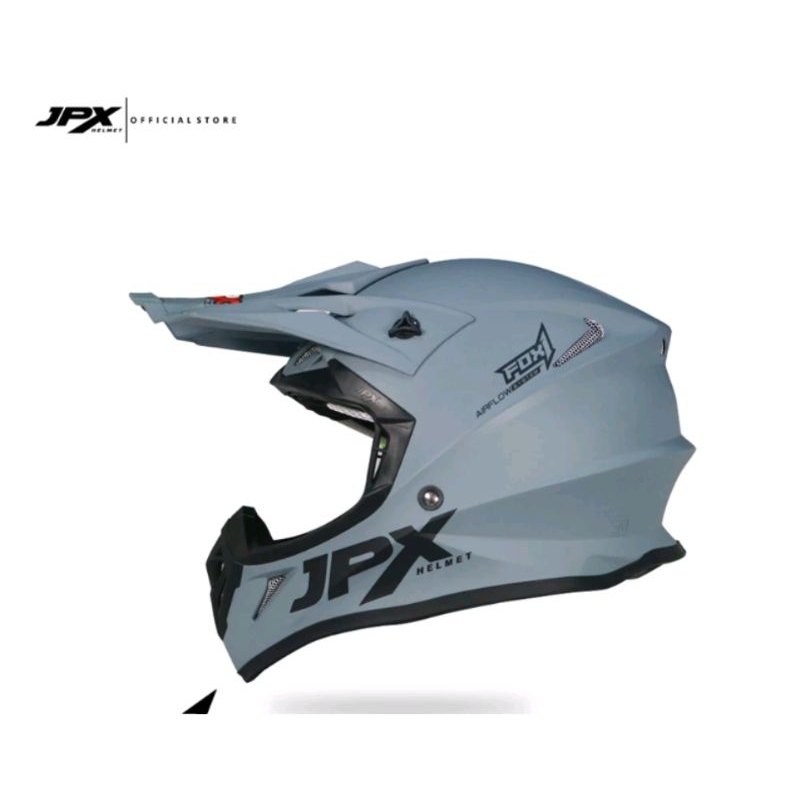 Helm JPX FOX1 Solid Abu abu