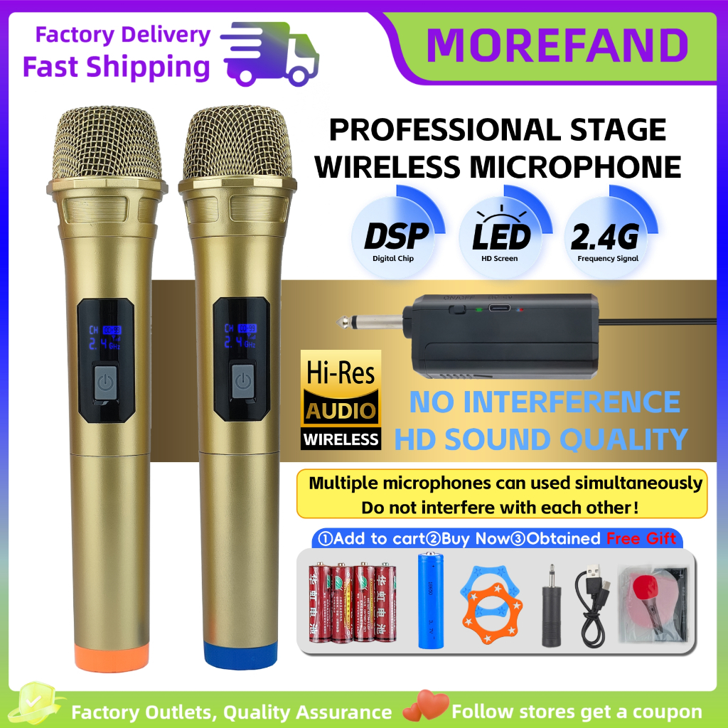 Microphone Wireless  Mikrofon bluetooth Mikrofon mic wireless UHF Mic  Karaoke UHF microphone