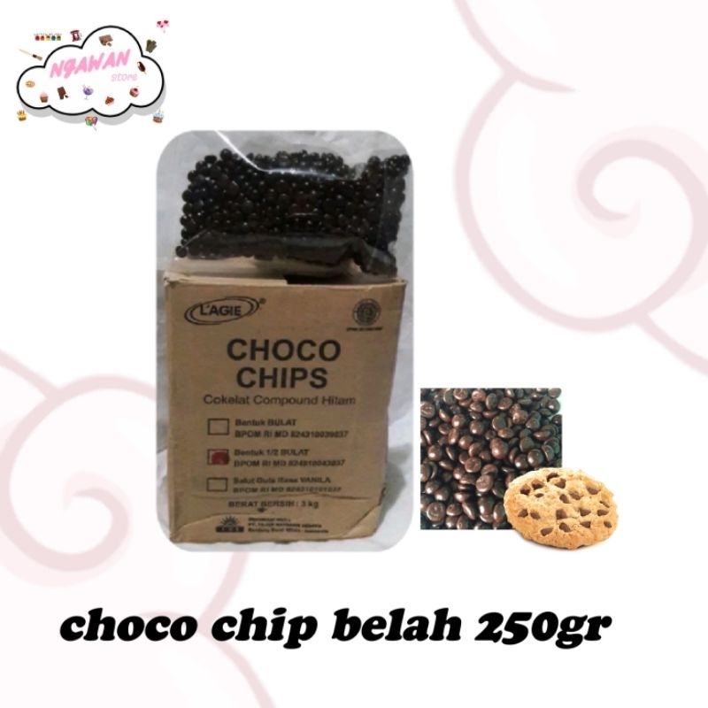 

250gr choco chip belah - choco chip setengah bulat