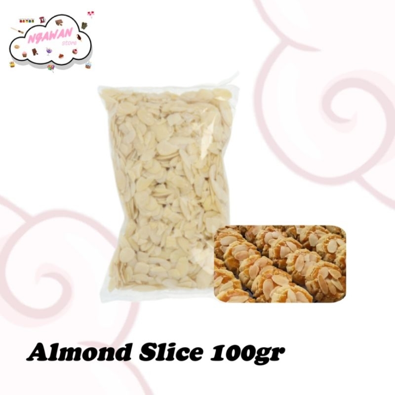 

100gr almond slice - almond belah - kacang almond