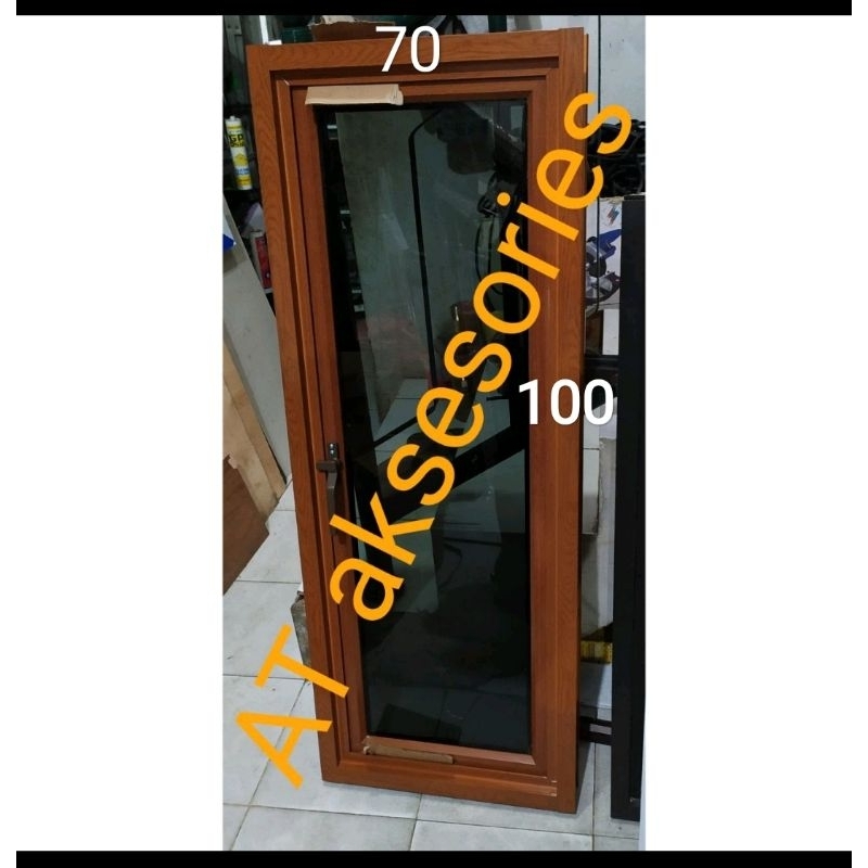 jendela serat kayu 70x100 aluminium