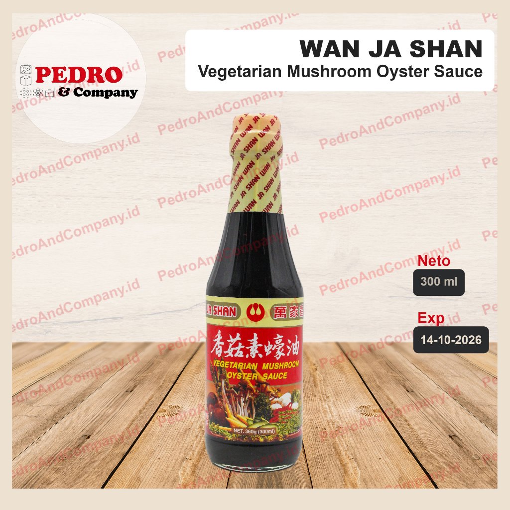 

Wan ja shan vegetarian mushroom oyster sauce 300 ml - saus tiram vege sayur