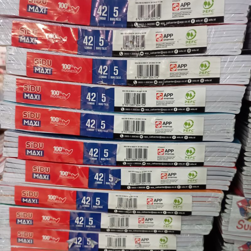 

RB BUKU TULIS SIDU MAXI BIG BOSS 42 lembar, 5 buku ( besar) / pack