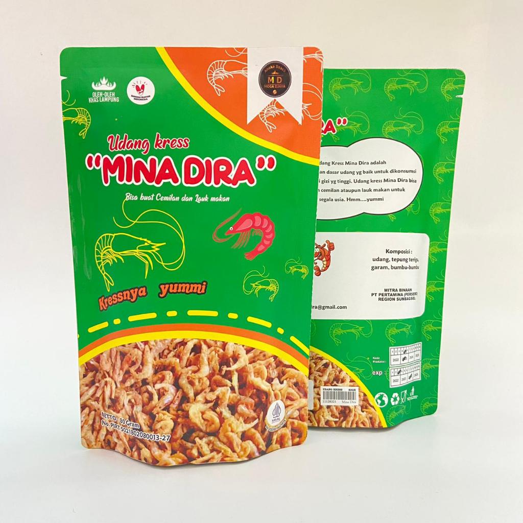 

Minadira Udang Kress Seafood Kering siap makan Pouch 80 gram