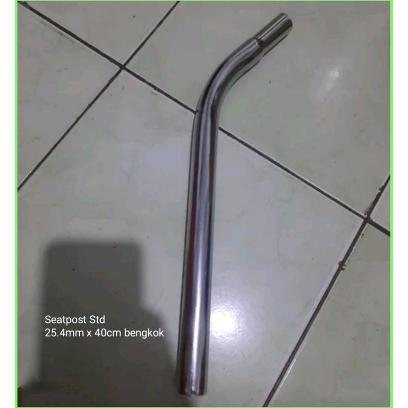 Seatpost Tiang Sadel Sepeda 25.4mm Tiang Sadel BMX Mini Bengkok